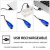 USB Rechargeable LED Safety Lights (2 Pack) - Clip on Strobe Running Lights for Runners, Joggers,Walkers,Kids,Dogs,Bike Tail Lights - High Visibility Accessories for Reflective Gear (Blue) view 2