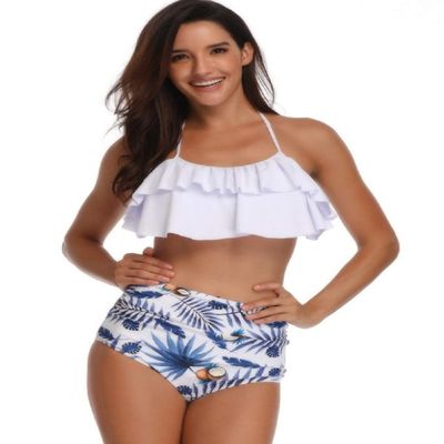 Family Matching Swimwear - Fancy Mother and Daughter Swimwear Family Matching Swimsuit Girls Swimwear (128, Blue)