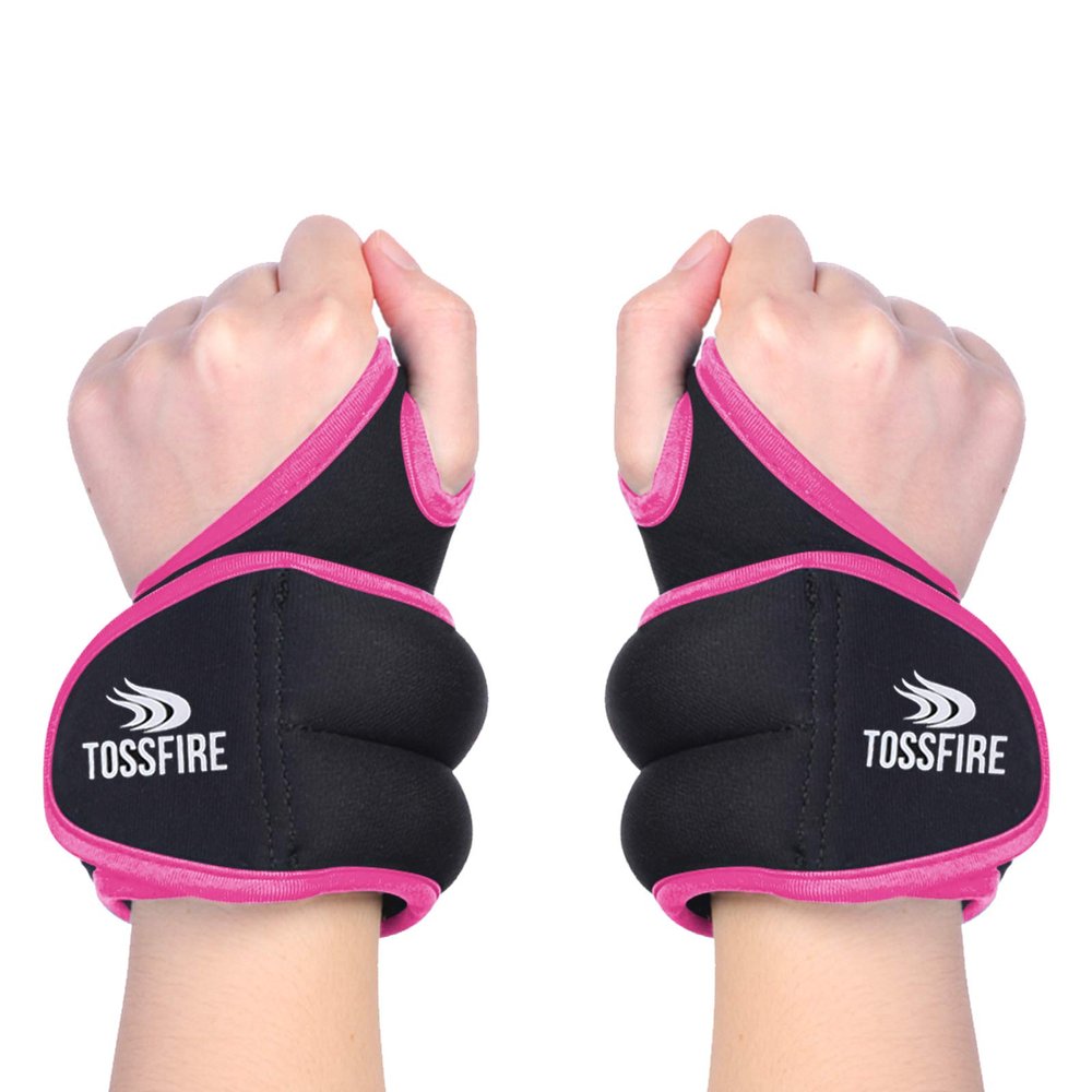 1 Pair Wrist Weights Set 2lb (1lb Each) with Hole for Thumb and Thumb Lock Design for Man Women, Great for Running Weightlifting Training Gymnastic Aerobic Jogging
