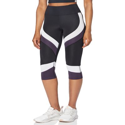 Aurique Women's BAL1103 gym leggings women, Black (Black/White/Nightshade), 10 (Manufacturer Size:S)