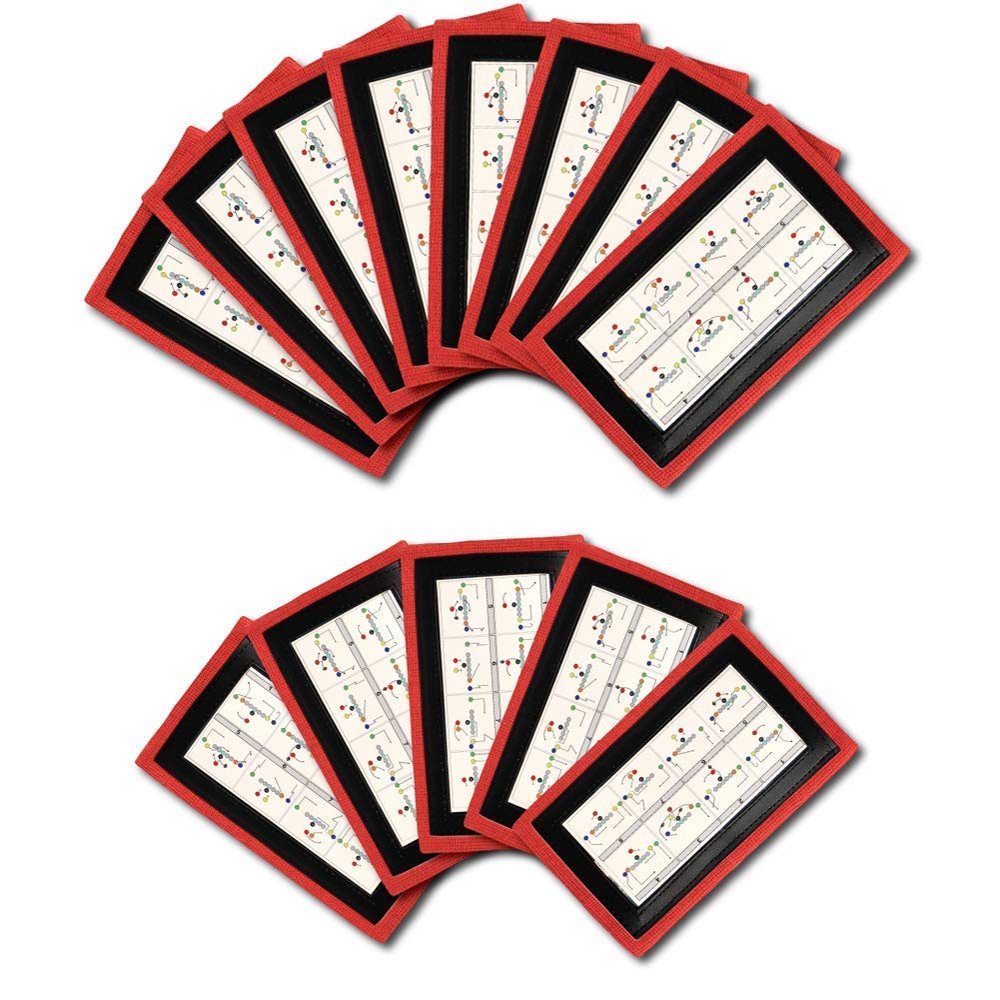 Wristband Interactive Y23 - Football Wristbands - Wrist Coach - QB Wristband - Football Play Wristbands - Playbook Wristband (Red, 5 Pack)
