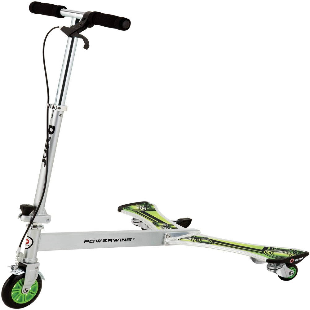 Razor PowerWing DLX Caster Scooter - Silver/Blue