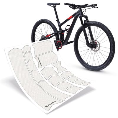 Riesel Design - Frame:Tape 3000 inch Bicycle Frame Protection Kit - Stylish Protective Film - 17 Self-Adhesive Shapes - Clear