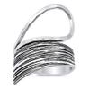 Unique Stacked Teardrop Promise Ring New .925 Sterling Silver Band Size 12 view 1