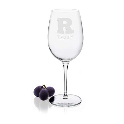M. LA HART Rutgers University Red Wine Glasses - Set of 2
