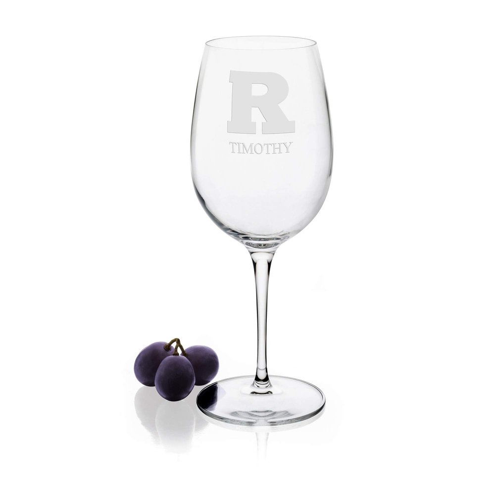 M. LA HART Rutgers University Red Wine Glasses - Set of 2