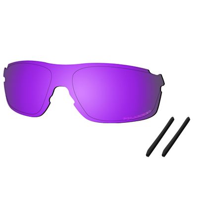 SAUCER Premium Replacement Lenses & Earsocks for Oakley EV Zero Pitch OO9383 Sunglasses High Defense - Violet Purple Polarized