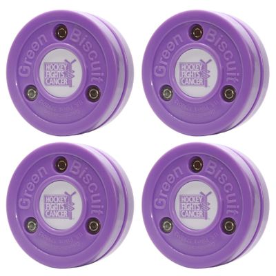 Green Biscuit Original NHL Hockey Fights Cancer Puck 4 Pack