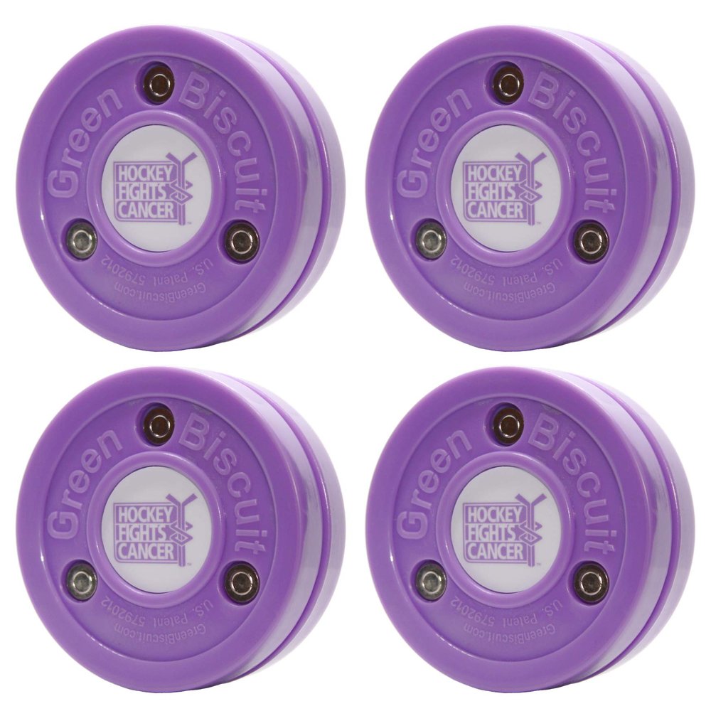 Green Biscuit Original NHL Hockey Fights Cancer Puck 4 Pack