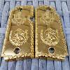 Custom Grips for Kimber Micro 9mm Metal Mexican Eagle Gold Plated view 1