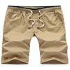 Mr.Stream Men's Plus Size Cotton Straight-Fit Solid Elasticated Bermuda Cargo Beach Shorts Khaki-L view 1