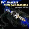 Dr.Fish Saltwater Spinning Reel, Graphite Body, CNC Aluminum Spool and Handle, 9+1 Ball Bearings, 25LB Carbon Fiber Drag, Freshwater Fishing Surf Casting Offshore Reel PL3000 view 4