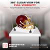 Better Display Cases Clear Acrylic Football Helmet Display Case with Black Risers and Clear Base (A002-BR) view 2