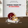Better Display Cases Clear Acrylic Football Helmet Display Case with Black Risers and Clear Base (A002-BR) view 3