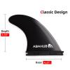Abahub Surfboard Thruster Fins Set, Compatible with Future Style Fin Box, Fiberglass Reinforced High Performance Surf Fin for Surf Boards, Surfing Longboard, Shortboard, with Screws and Key, Black view 2