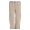 Nautica Boys' Big School Uniform Sensory-Friendly French Terry Pant, Khaki, 8 view 1