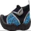 NORTY - Mens Techno Print Skeletoe Aqua Water Shoes for Pool Beach, Surf, Snorkeling, Exercise Slip on Sock, Black, Royal 40961-8D(M) US view 2