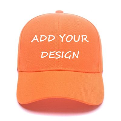 Custom Baseball Cap for Unique Gifts,Personalized Unisex Street Style Plain Hat with Snapback Hats Orange