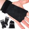 KAYANA 3 Hole Leather Gymnastics Hand Grips - Palm Protection and Wrist Support for Cross Training, Kettlebells, Pull ups, Weightlifting, Chin ups, Workout, & Exercise (Black, Small) view 1