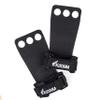 KAYANA 3 Hole Leather Gymnastics Hand Grips - Palm Protection and Wrist Support for Cross Training, Kettlebells, Pull ups, Weightlifting, Chin ups, Workout, & Exercise (Black, Small) view 2