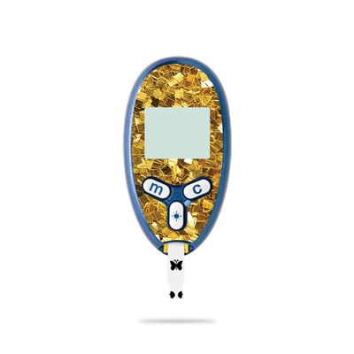 MightySkins Skin Compatible with Abbott Freestyle Lite - Gold Chips | Protective, Durable, and Unique Vinyl Decal wrap Cover | Easy to Apply, Remove, and Change Styles | Made in The USA
