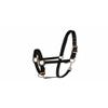 Lettia Rosegold Padded Leather Breakaway Halter in Black view 1
