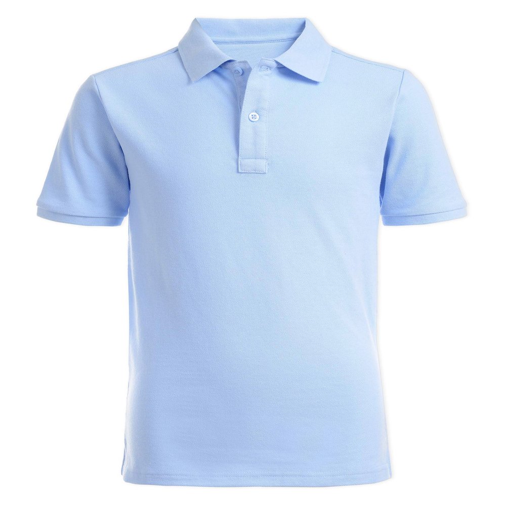 Nautica Boys' School Uniform Short Sleeve Pique Polo, Light Blue, 3T