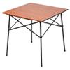 Portal Lightweight Aluminum Folding Square Table Roll Up Top 4 People Compact Table with Carry Bag for Camping, Picnic, Backyards, BBQ, Brown view 1
