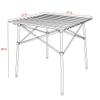 Portal Lightweight Aluminum Folding Square Table Roll Up Top 4 People Compact Table with Carry Bag for Camping, Picnic, Backyards, BBQ, Brown view 3