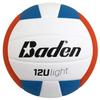 Baden | 12U Light | Soft Microfiber | Youth Official 12U Tournament Indoor Game Volleyball | 12U | Official Size + Weight | Orange/Blue/White | USYVL Approved view 1