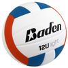 Baden | 12U Light | Soft Microfiber | Youth Official 12U Tournament Indoor Game Volleyball | 12U | Official Size + Weight | Orange/Blue/White | USYVL Approved view 2