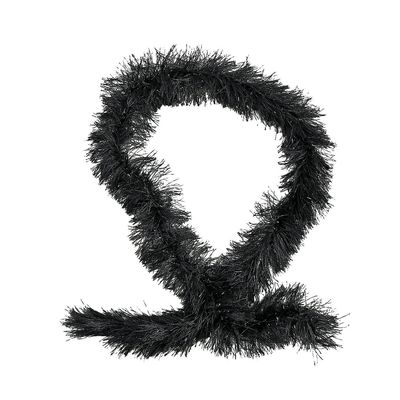 Fun Express Black Fringe Boas - Stylish Polyester Costume Accessories for Halloween, Christmas, Tea Parties, Weddings, and Dress-Up Events - 12 Pieces