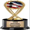 Crown Awards Memorial Day Trophies with Custom Engraving, 7.25" Personalized Patriotic Memorial Day Trophy On Deluxe Round Base 10 Pack Prime view 1