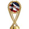 Crown Awards Memorial Day Trophies with Custom Engraving, 7.25" Personalized Patriotic Memorial Day Trophy On Deluxe Round Base 10 Pack Prime view 2