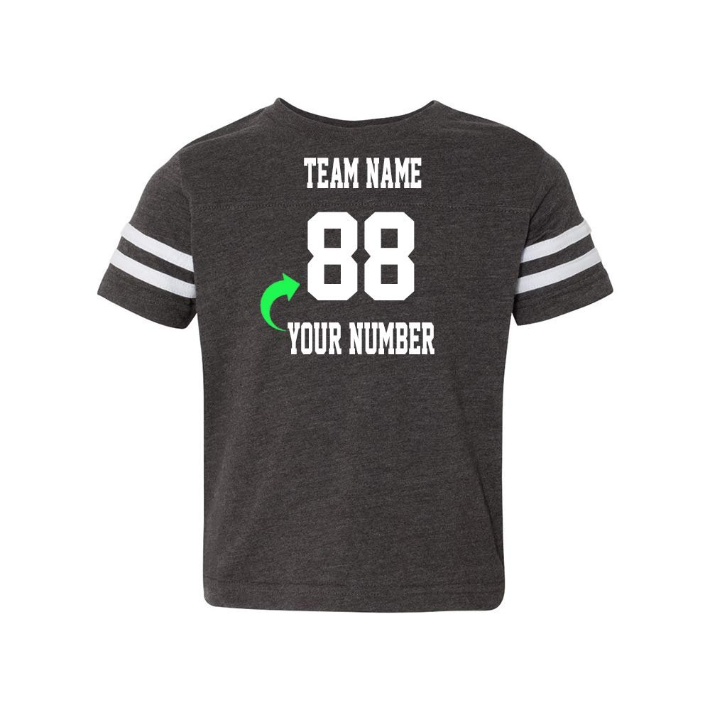 Customized Toddler Jersey Personalized with Your Name and Team Number (Vintage Smoke, 3T)