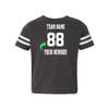 Customized Toddler Jersey Personalized with Your Name and Team Number (Vintage Smoke, 3T) view 1