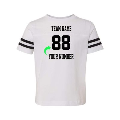 Customized Toddler Jersey Personalized with Your Name and Team Number (White Solid, 5T)