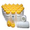 Rolling Sands Reusable Bulk Water Bottles 24 Pack - 20 Oz Sports Water Bottles, USA Made, BPA-Free, Wide Mouth for Easy Cleaning, Dishwasher Safe, Break Resistant - White Bottle/Yellow Lid view 1