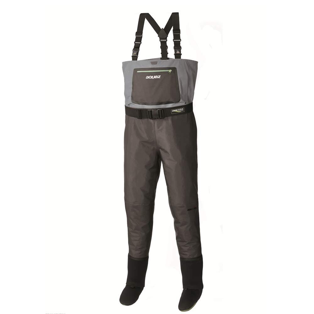 Aquaz Wadertek Convertible Wader, Breathable Heavy Duty Stockingfoot Fishing Wader [Medium]