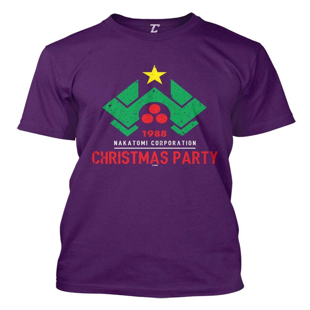 1988 Nakatomi Christmas Party - Xmas Men's T-Shirt (Purple, Medium)