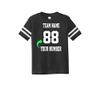 Customized Toddler Jersey Personalized with Your Name and Team Number (Black Solid, 4T)