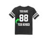 Customized Toddler Jersey Personalized with Your Name and Team Number (Black Solid, 4T) view 2