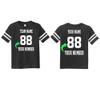 Customized Toddler Jersey Personalized with Your Name and Team Number (Black Solid, 4T) view 3