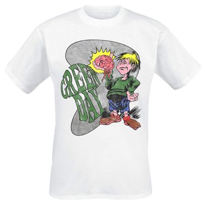 Green Day Men's Brain Boy Tee (White) T-Shirt X-Large White
