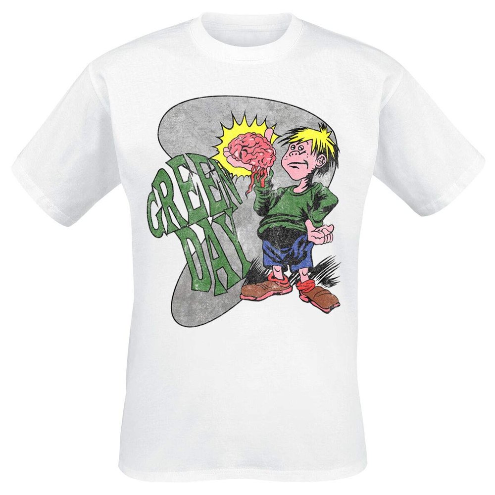Green Day Men's Brain Boy Tee (White) T-Shirt X-Large White