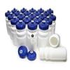 Rolling Sands Reusable Bulk Water Bottles 24 Pack - 20 Oz Sports Water Bottles, USA Made, BPA-Free, Wide Mouth for Easy Cleaning, Dishwasher Safe, Break Resistant - White Bottle/Navy Lid view 1