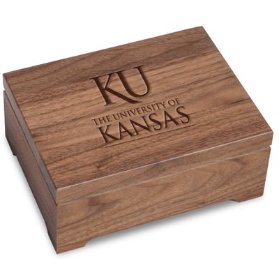 M. LA HART University of Kansas Solid Walnut Desk Box