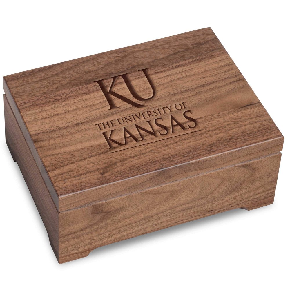 M. LA HART University of Kansas Solid Walnut Desk Box