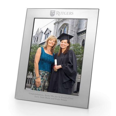 M. LA HART Rutgers University Polished Pewter 8x10 Picture Frame