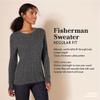 Amazon Essentials Women's Soft Fisherman Cable Long-Sleeve Crewneck Sweater (Available in Plus Size), Dark Burgundy, X-Small view 2